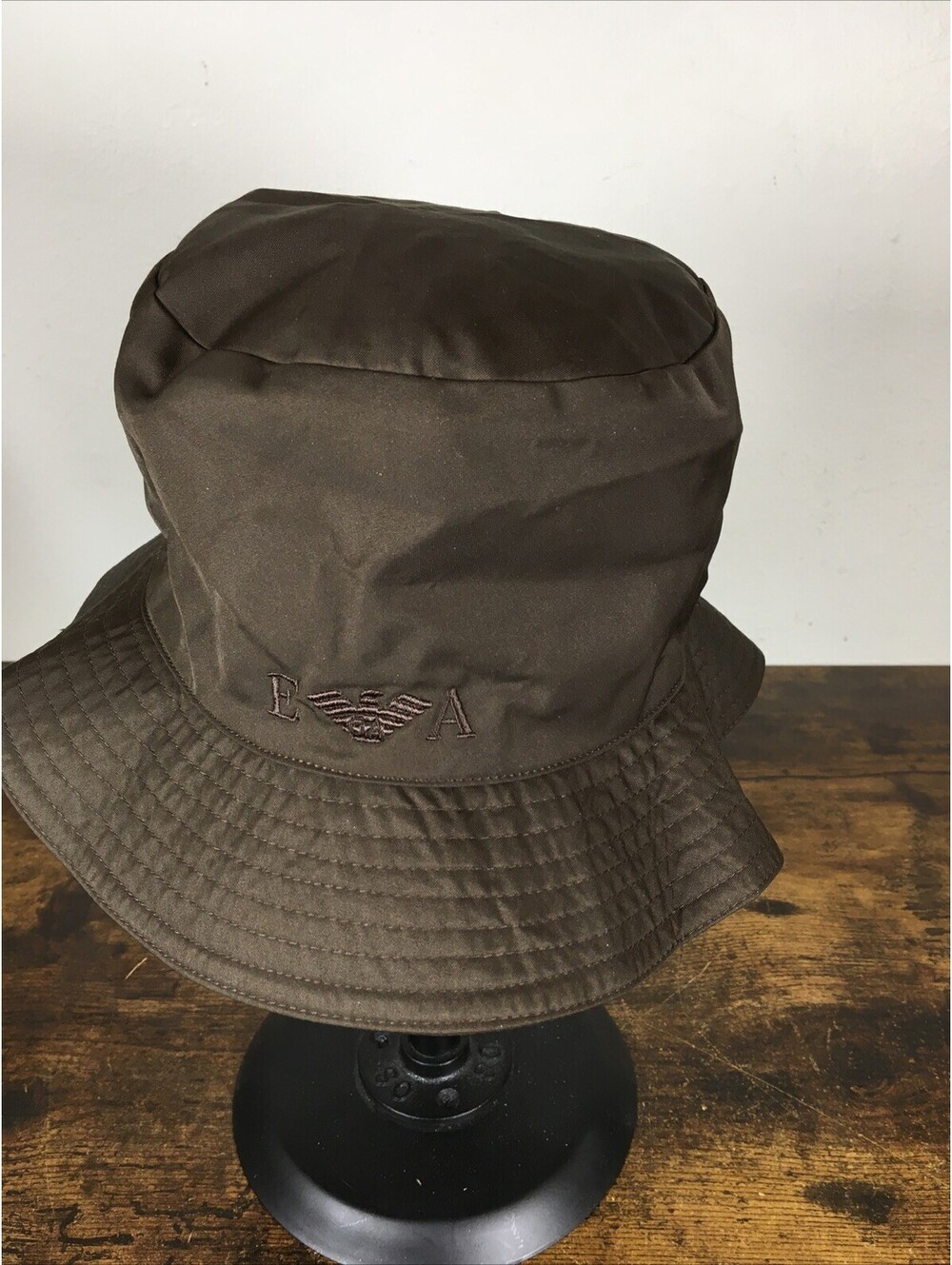 Emporio Armani Bucket Hat Brown Made In Italy Size 58 Vintage- RARE